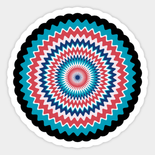 Retro Hippie Radial Sticker